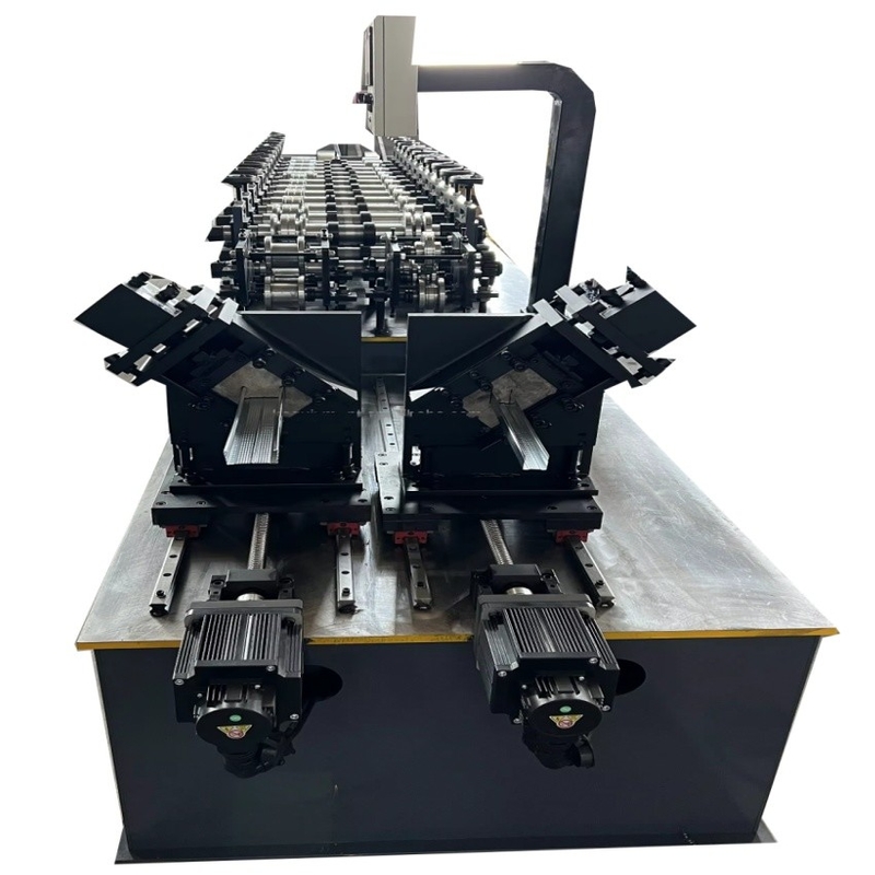 قناة الجدار الجاف C U صفيحة معدنية من الفولاذ الخفيف ملفات تعريف الكيل المعدنية Stud / Track Roll Forming Machine مع ملفات تعريف CD UD CW UW