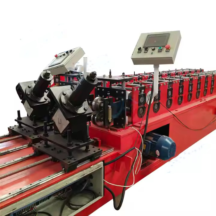 نظام التحكم بالتحكم الآلي أجزاء معالجة الفولاذ المغلفة U Beam Steel U Channel Structural Steel C Z U Channel Profile Purlin Roll Forming Machine