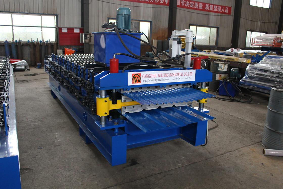New Style  Trapezoidal and glazed Double Layer Roof sheet roofing tile Forming Machine