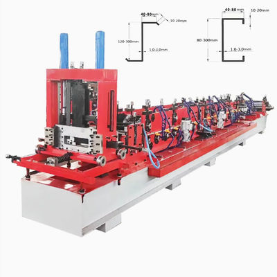 حجم تلقائي قابلة للتغيير 2 مم C Purlin Roll Machine لإطار الصلب