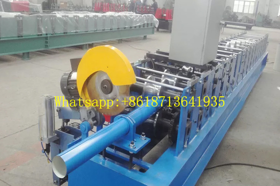 100mm جولة الأنابيب المزراب ماسورة التصريف لفة تشكيل آلة المنشار ذبابة نوع القطع